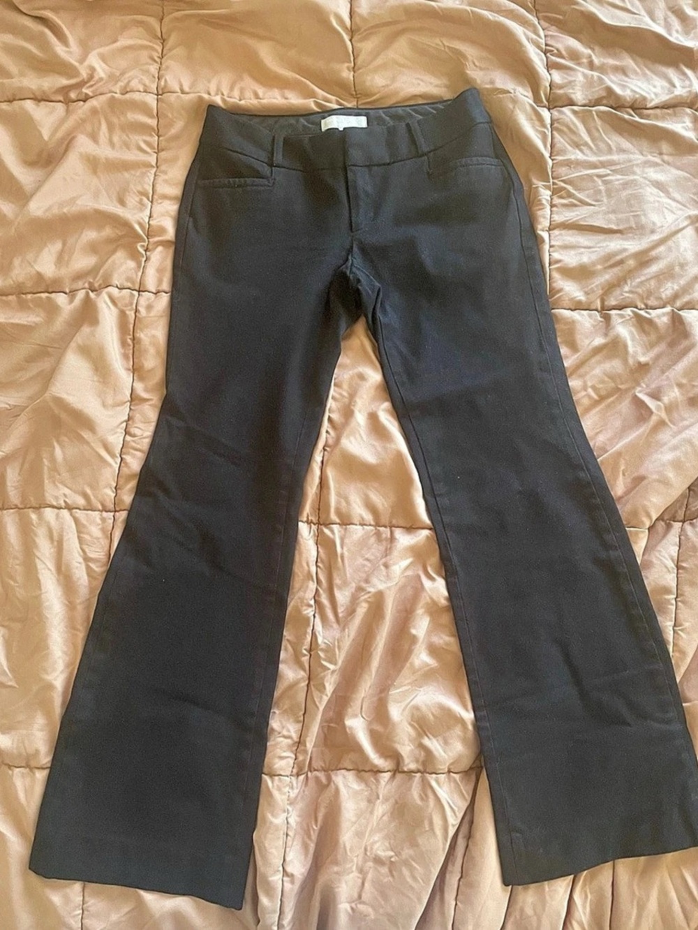 Banana Republic Sloan Fit Petite Pant Flare Pants in Black Size 0P